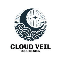 Cloud Veil Vector Logo Design