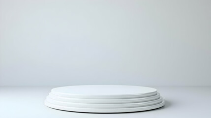 White Minimalist Product Display Platform