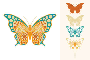 Butterfly multilayered 3d paper craft design for crafting