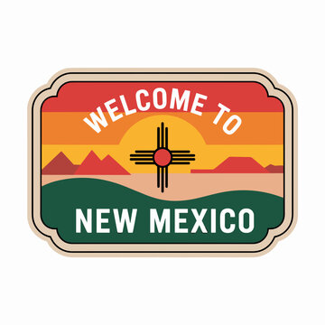 Welcome to New Mexico Zia Desert Emblem