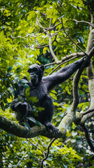 Chimpanzee in Gombe National Park in Tanzania
