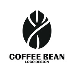 Coffee Bean Vector Logo Design