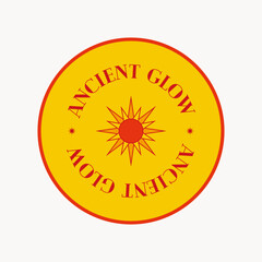 Sticker Badge Ancient Glow Old Sun Mystic Vibes