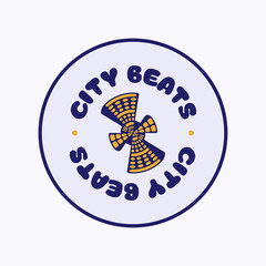 Sticker Badge City Beats Street Music Underground Vibes