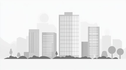 Cityscape silhouette, sunrise, mountains, urban, background, website