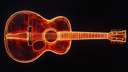 Fiery Acoustic Guitar (2)