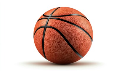 Fototapeta premium Basketball on white background, studio shot, sport