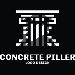 Concrete Piller Vector Logo Design
