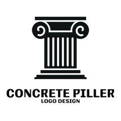 Concrete Piller Vector Logo Design