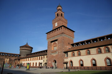 Obraz premium Castillo de los Sforza, Milán, Italia