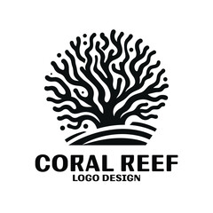 Coral Reef Vector Logo Design