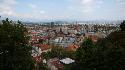 Fototapeta premium Vista de Liubliana, Eslovania