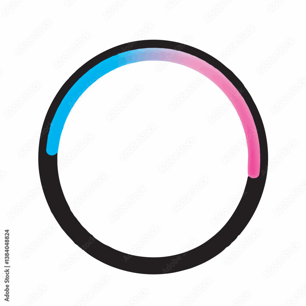 Poster circular frame glows gradient around plain background illustration