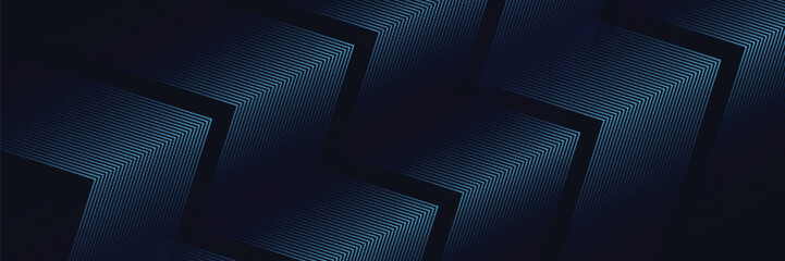Dark blue background. Modern lines curves abstract presentation background. Luxury paper cut background