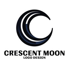 Fototapeta premium Crescent Moon Vector Logo Design