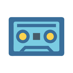 Obraz premium Cassette Tape Icon for Vintage Music