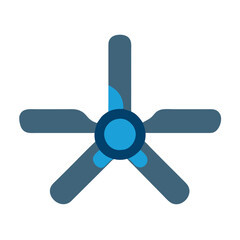 Obraz premium Ceiling Fan Blade Icon for Home Decor