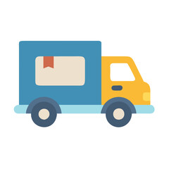 Fototapeta premium Icon Representing Courier Trucks for Delivery