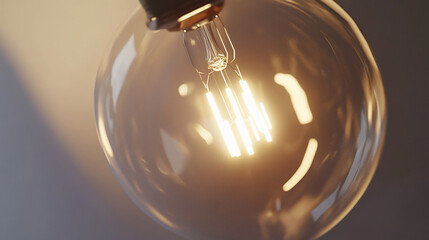 Glowing sphere lightbulb