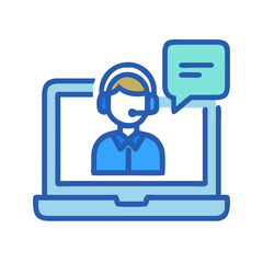 Online Support Icon for Customer Service
