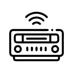  Icon Representing Receiver with Lines