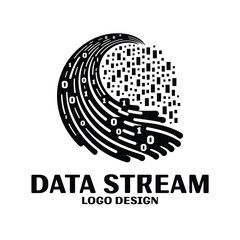 Data Stream Vector Logo Design