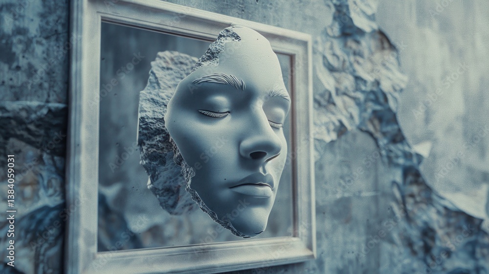 Poster Emotional reset and shift in mindset visualized as a metaphorical process