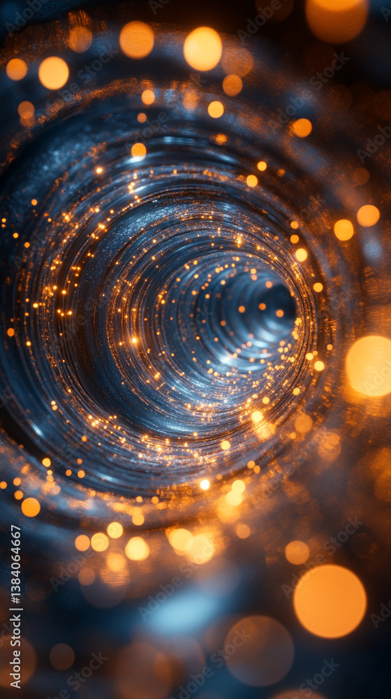 Wall mural a cosmic abstract background symbolizing the infinite universe with a glowing portal. it represents 