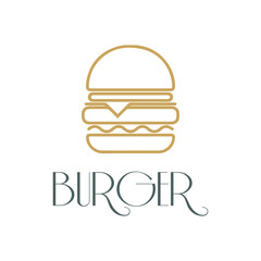 Burger logo vector image