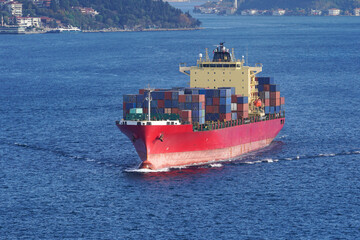 Fototapeta premium Big Container Ship