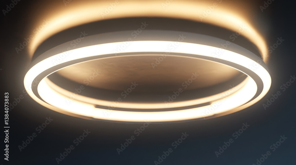 Aufkleber futuristic circle light cyberpunk style for product presentation.3d rendering