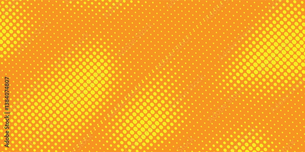 Poster minimalistic yellow halftone dot pattern background with subtle gradient effects