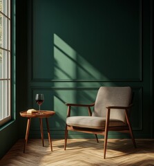 A sun-drenched corner of a stylish room