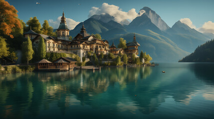 Naklejka premium astarte.ai: Leather Backpack Ready for a World Journey