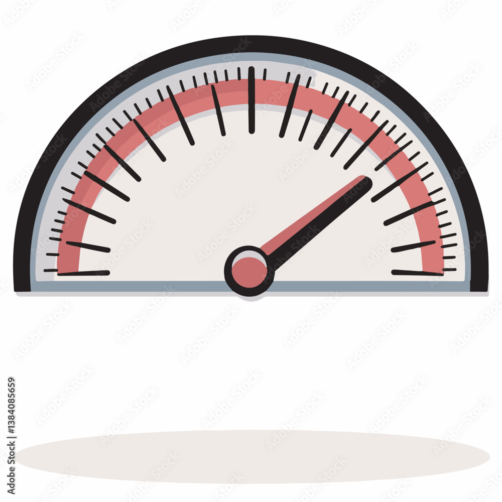 Aufkleber indicator dial measures process graphically isolated gauge illustration