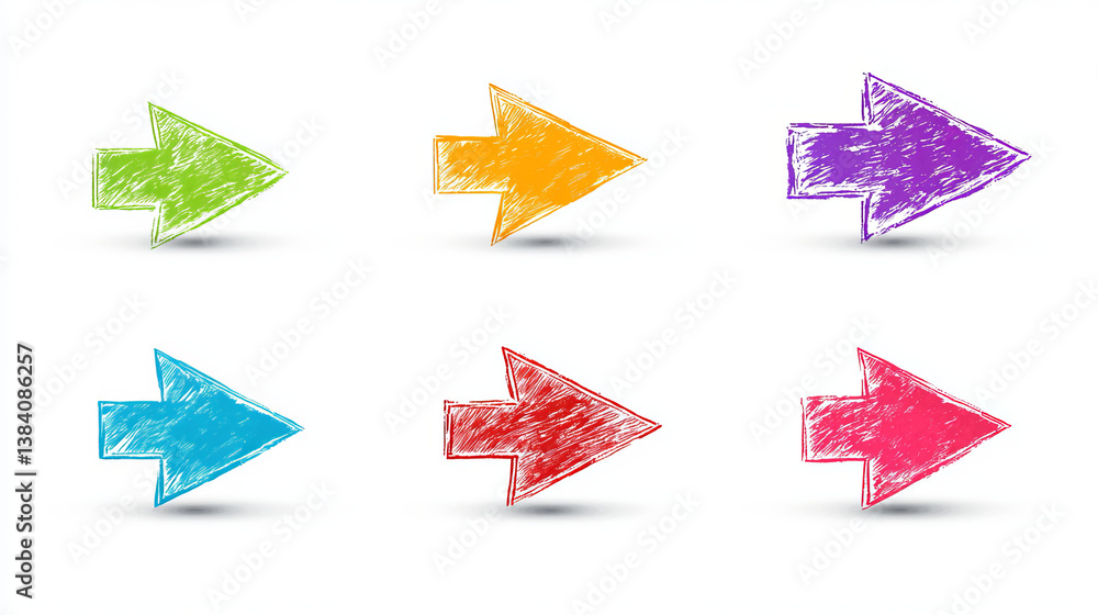 Fototapete set of arrow symbols for web design - also as emblem. jpeg version also available in gallery