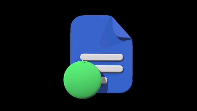 Uploading File Animated 3D Icon with transparent background (HD)