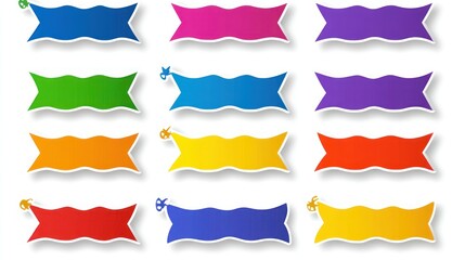 Colorful ribbon banners