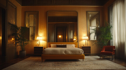 Luxurious bedroom interior