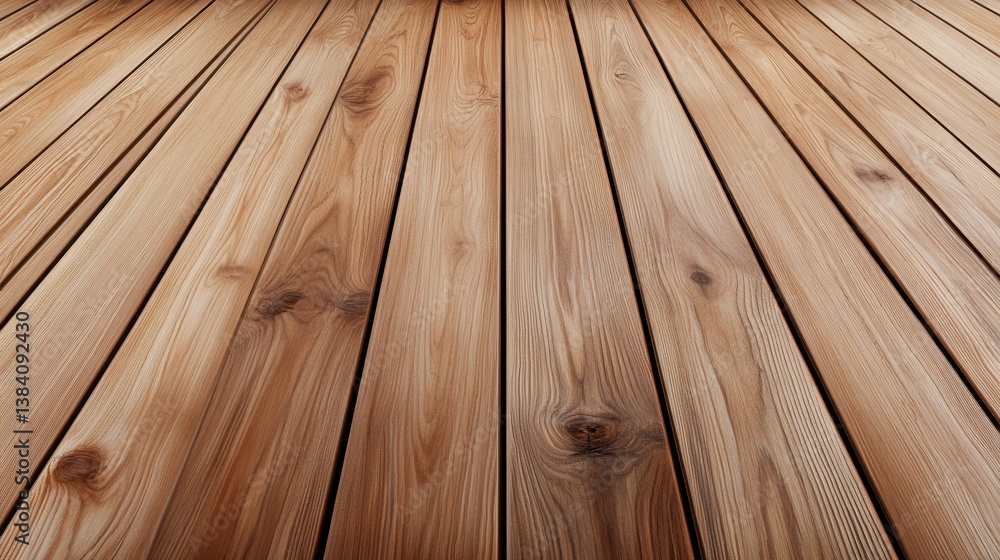 Poster close-up view of wooden floor boards with natural patterns and texture under soft lighting