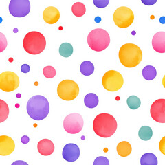 A vibrant abstract background featuring polka dots in shades of purple and pink, perfect for a clean, artistic look.