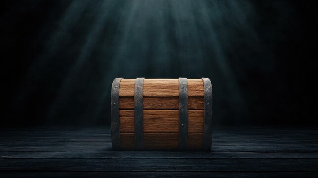 A futuristic treasure chest secured with cuttingedge encryption, safeguarding invaluable digital treasures.