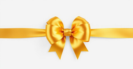Golden Ribbon Bow - Festive Gift Decoration