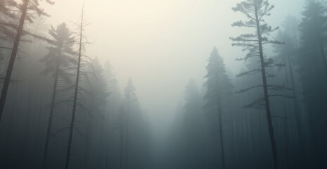 Misty Forest Path: A Serene Nature Scene