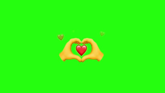 vector hands forming moving love