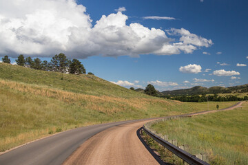 Road through Custer State Park, South Dakota