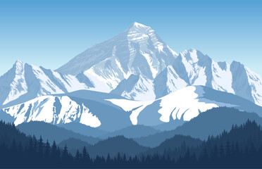Alps mountain landscape at European Switzerland