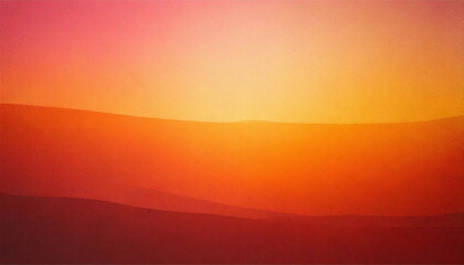 Fototapeta premium Orange sunlight paints the mountain landscape during a morning sunrise, resembling a desert dawn and evening dusk silhouette against the sky and clouds