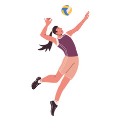 Volleyball Players Illustration