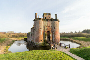Cearlaverock Castle, photo taken from the front, looking at the entrance